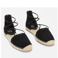 Eileen Fisher Lace-Up Espadrille Black Sandals, Size 11 EXCELLENT! $160