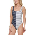 Tommy Hilfiger Sail Away Stripe Sky Captain/White One-Piece Swimsuit Size 14 NWT