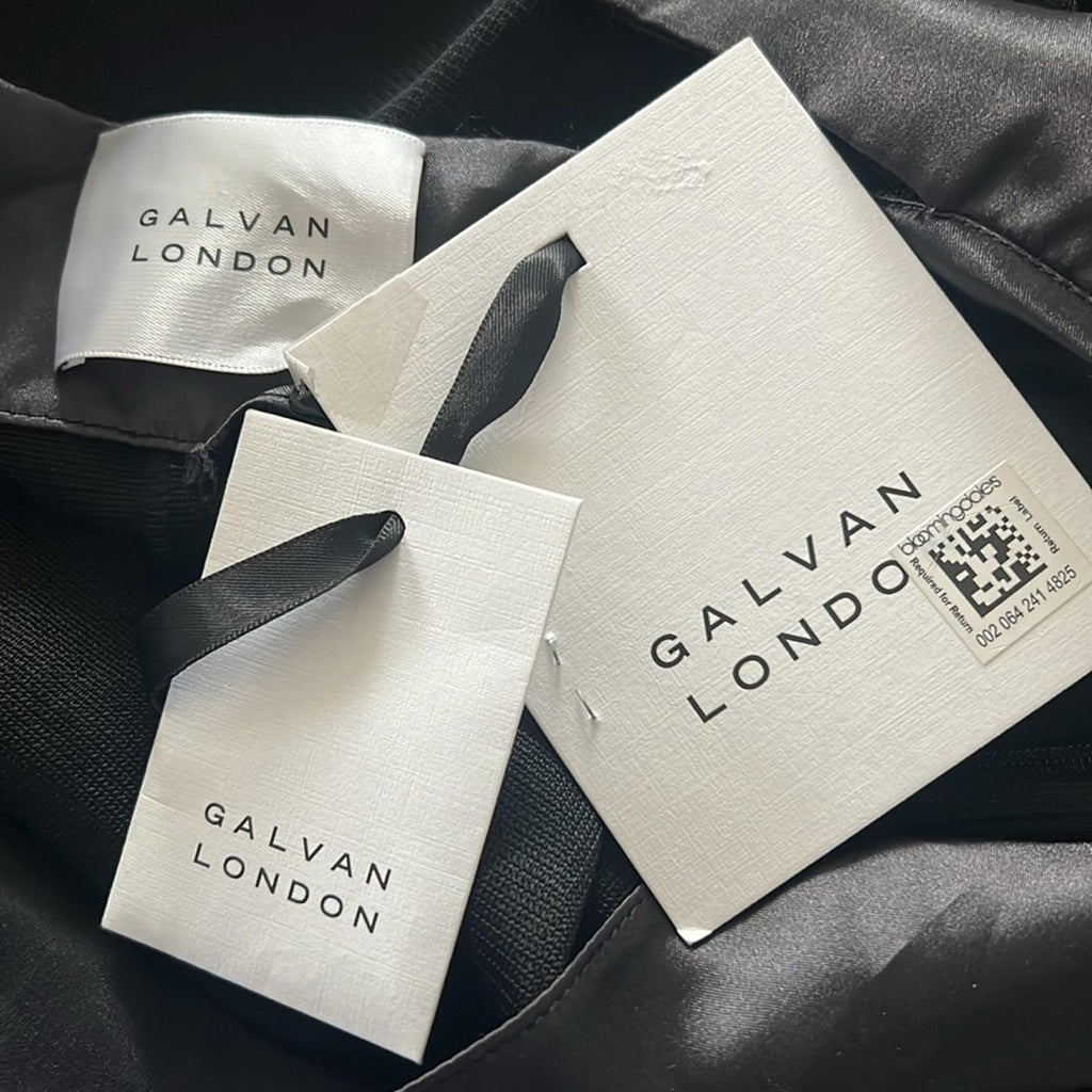 Galvan London Crystal Bustier Dress in Black Size US8 FR40 UK12 New w/tag $1,895