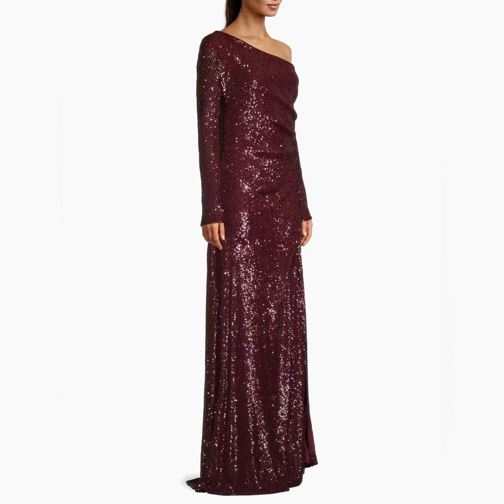 Donna Karan New York Social Occasion Asymmetric Sequined Gown, Size 4 NEW $595