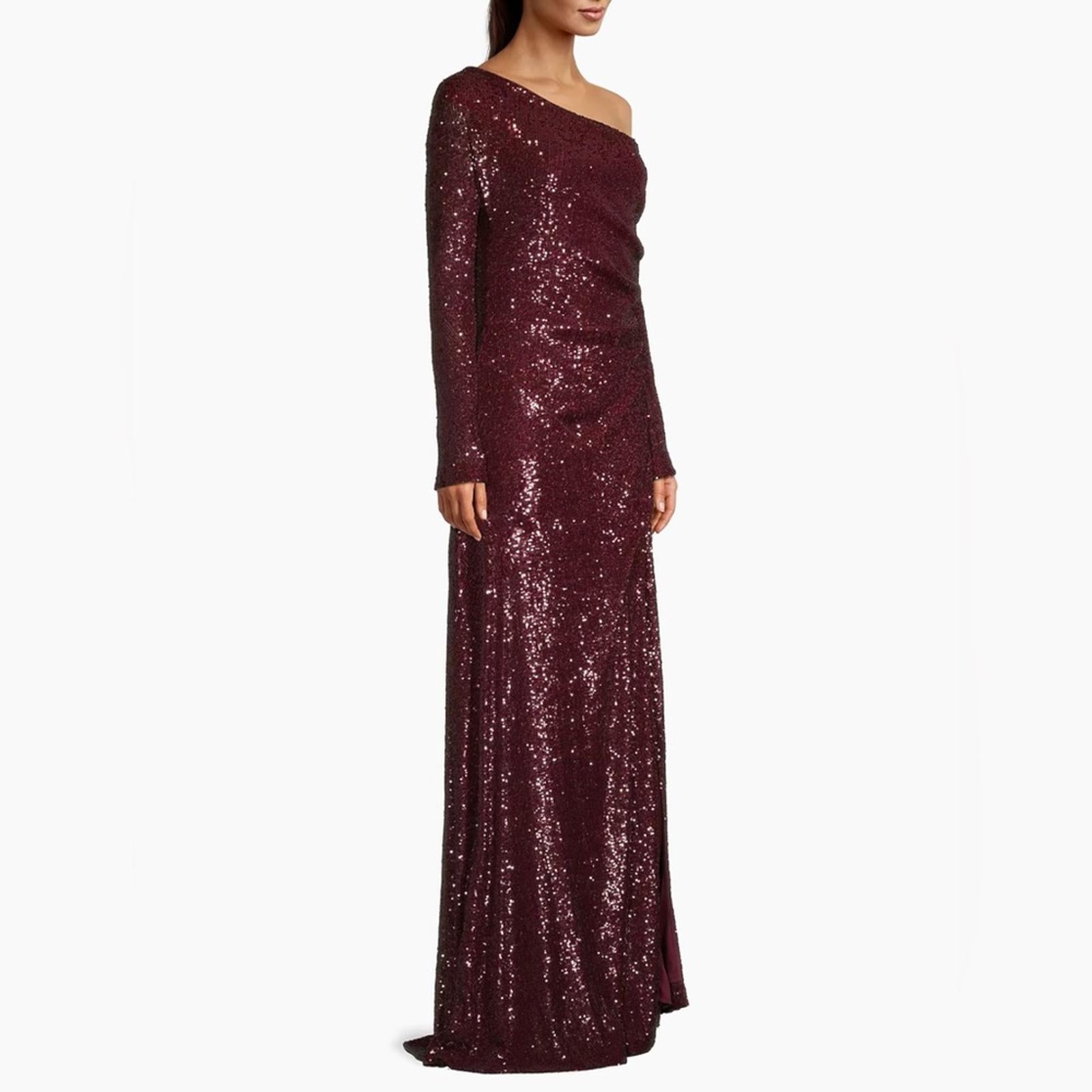Donna Karan New York Social Occasion Asymmetric Sequined Gown, Size 4 NEW $595