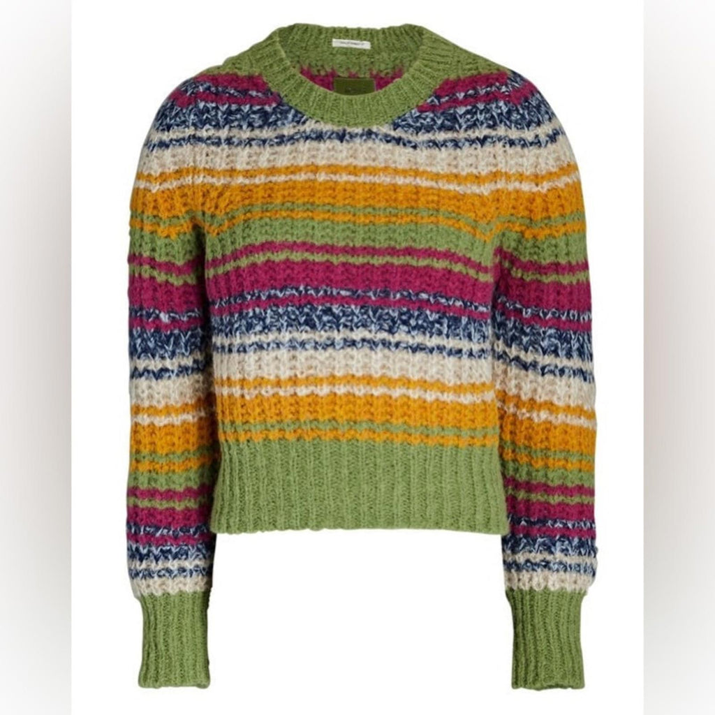 NEW MOTHER The Inset Puff Sleeve Jumper Sweater, Size L New w/Tag Retail $325