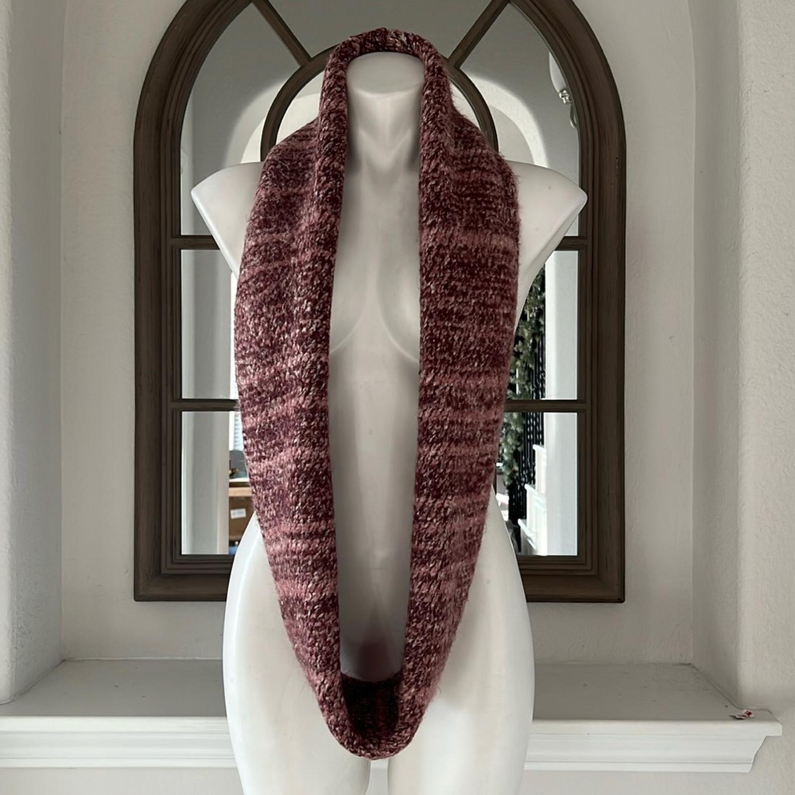 Frye & Co Space Dyed Infinity Cold Weather Scarf Wrap, Neck Warmer in Bark NWT
