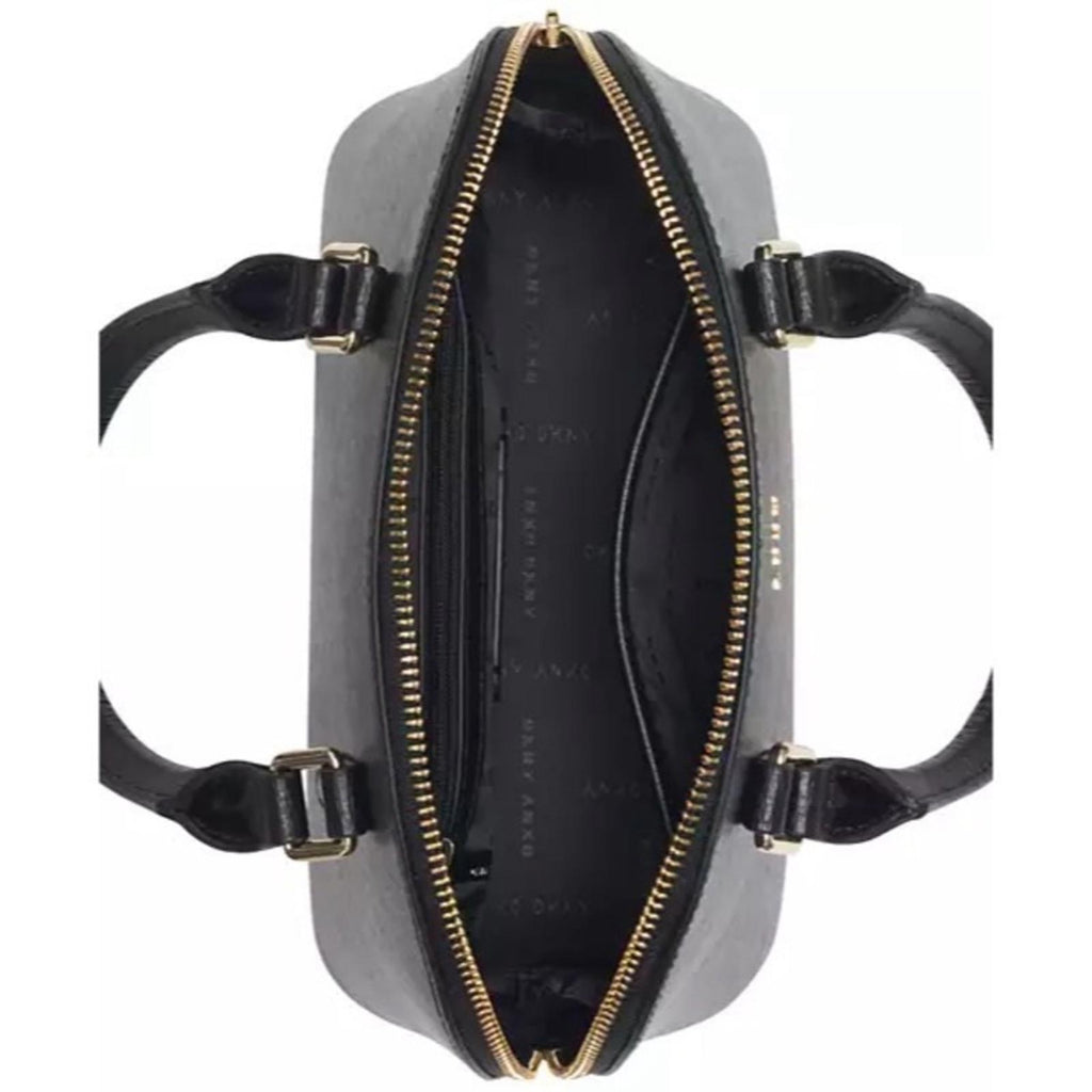 DKNY Bryant Dome Satchel with Convertible Strap, Black w/Gold Tone, New w/Tag