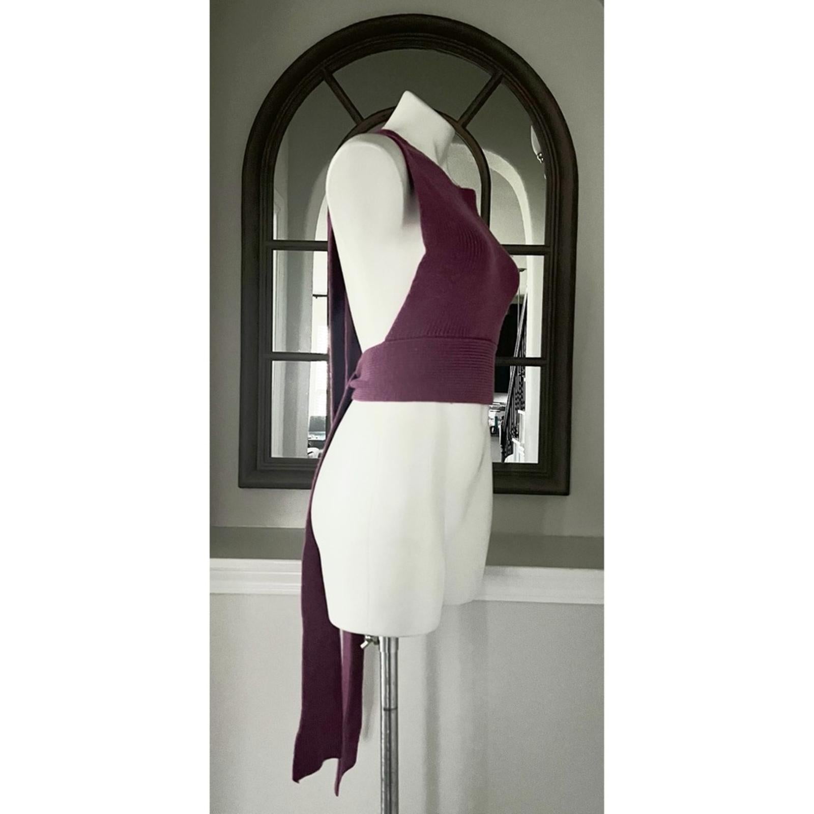 Free People Orchid Sweater Tank, Knit Tie-Back Top in Purple Size S EXCELLENT!