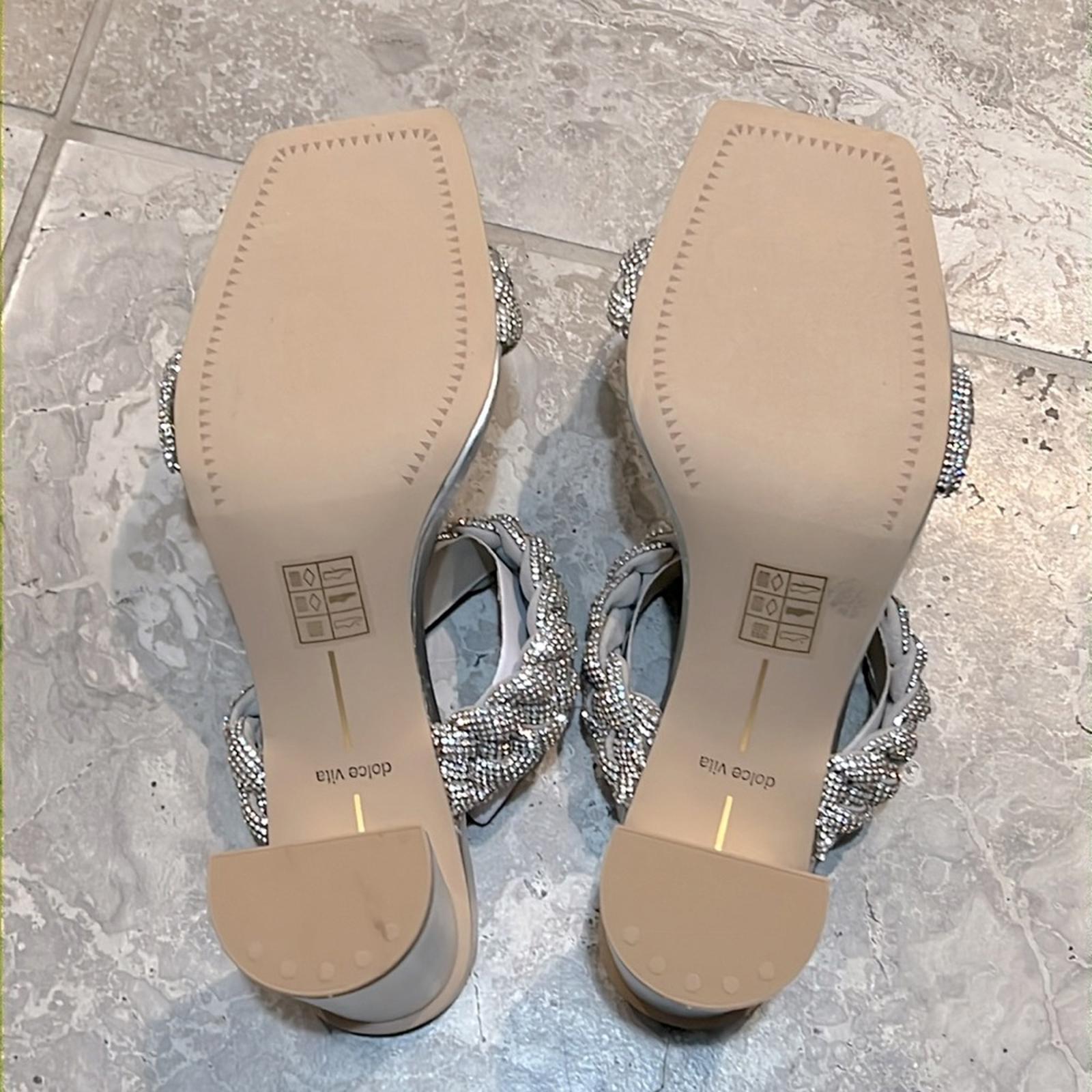 Dolce Vita Paily Embellished High Heel Sandals, Crystal Size 11 NEW in Box $140