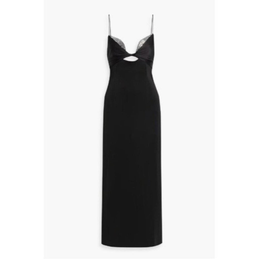 Galvan London Crystal Bustier Dress in Black Size US10 FR42 UK10 NEW w/Tag $1895