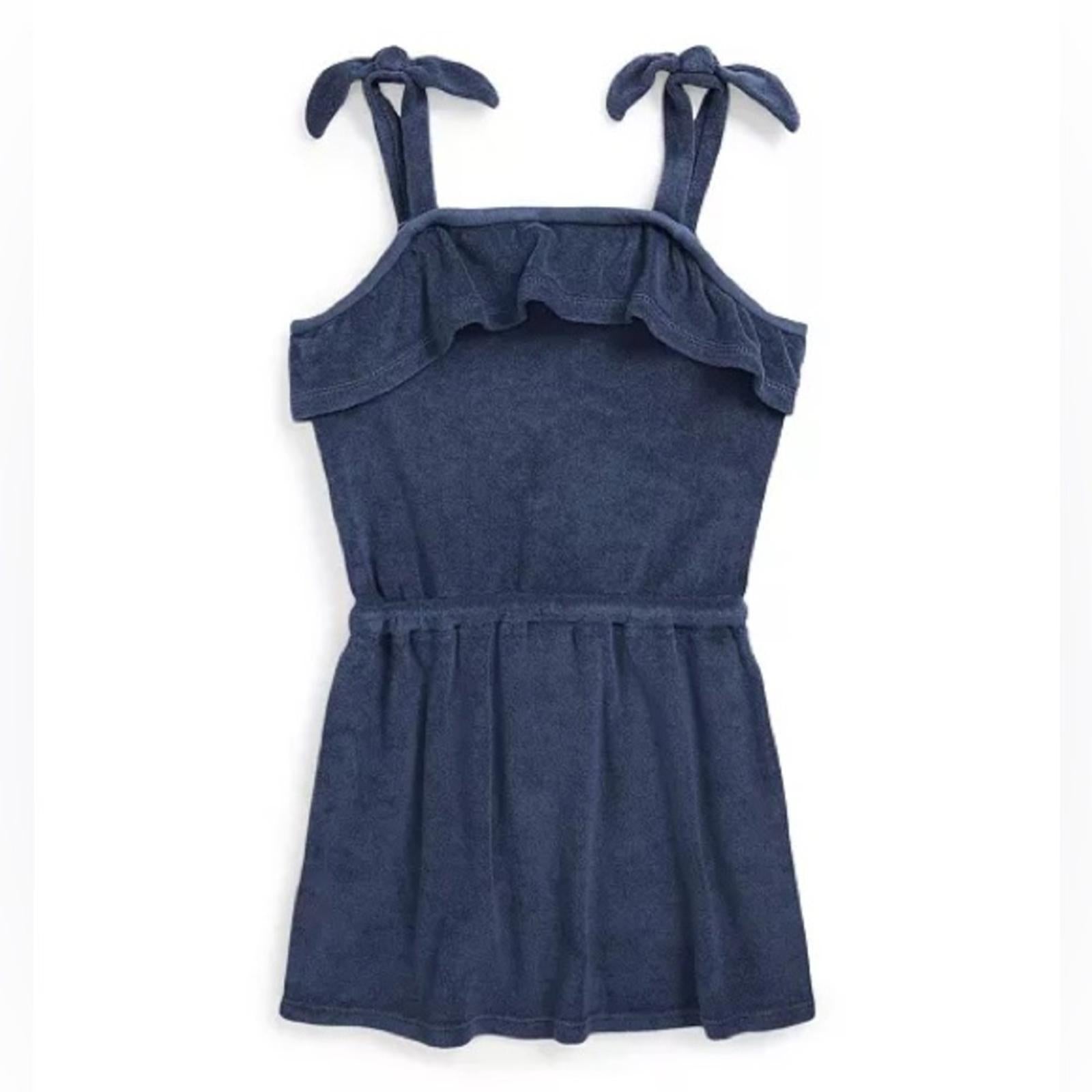 Polo Ralph Lauren Ruffled Terry Swim Cover-Up in Rustic Navy Size XL/16 NEW wTag