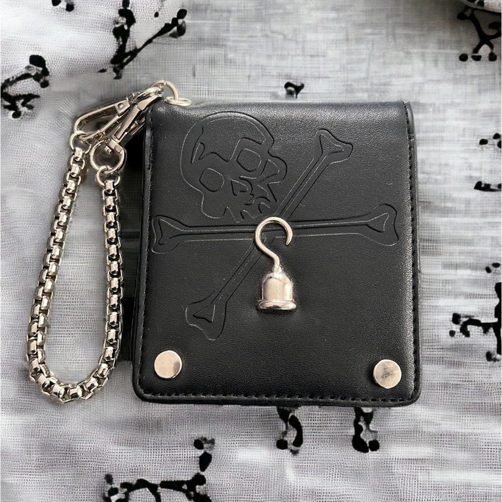 NEW Disney Captain Hook Bi-Fold Wallet for in Black, 9”X5” New without Tag