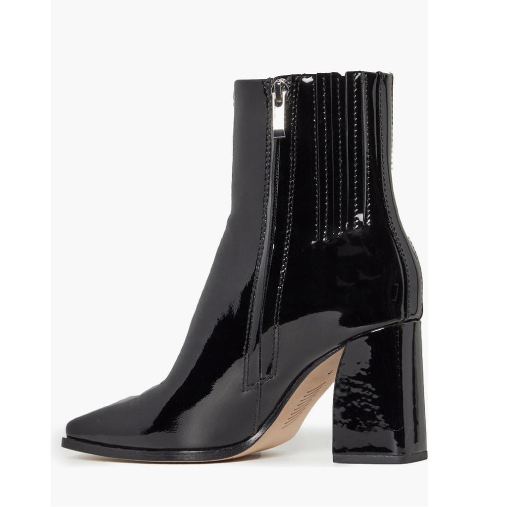 PAIGE Farah Square Toe Bootie in Black Patent Leather Size 7 New in Box $420