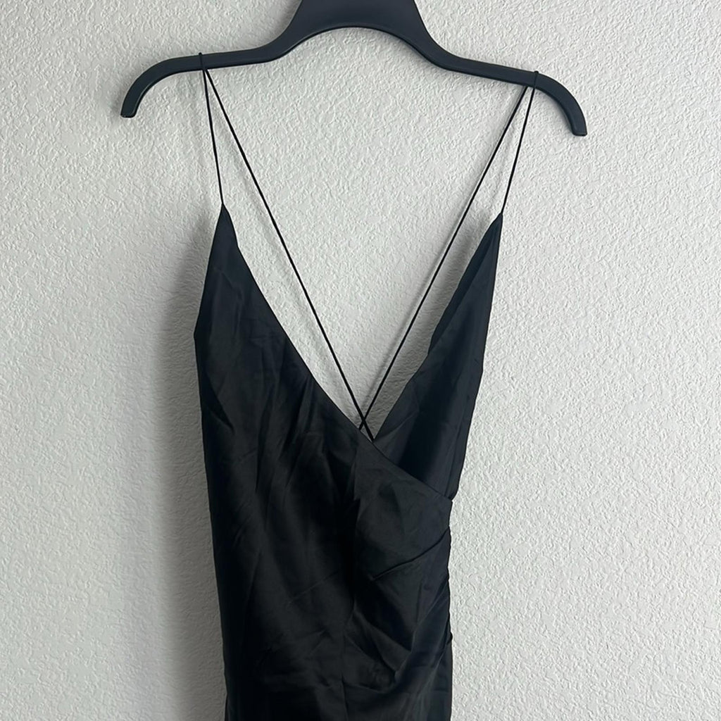 SER.O.YA Emma Sleeveless Silk Stretch Dress in Black, NWT, Size M