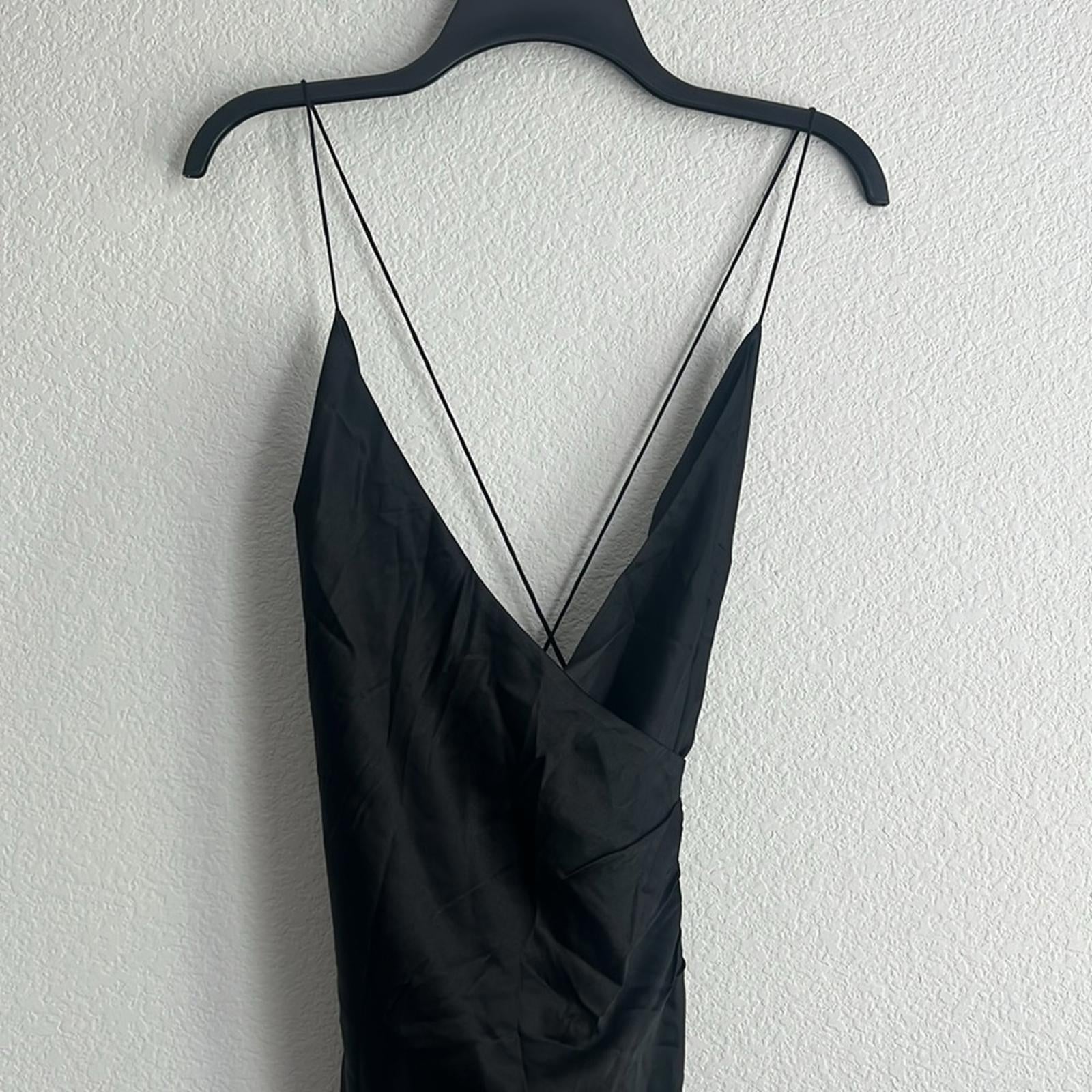 SER.O.YA Emma Sleeveless Silk Stretch Dress in Black, NWT, Size M
