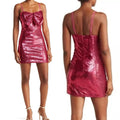 Torn by Ronny Kobo Lindsay Sequin Bow Front Mini Dress in Pink Size M NWT $548