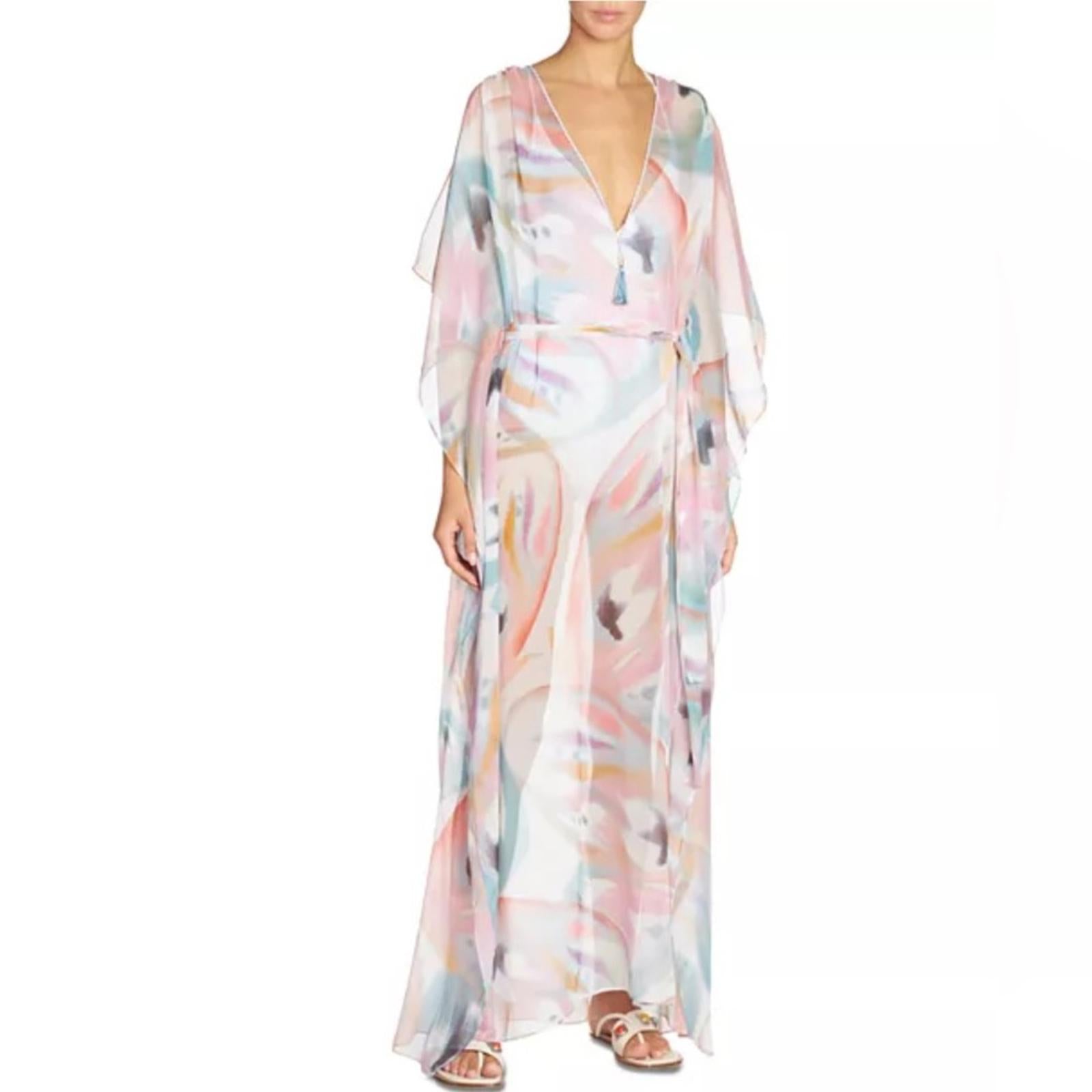 Etro Abito Mare Kaftan-Style Dress in Pastel (Made in Italy) Size 38, NWT $1,550