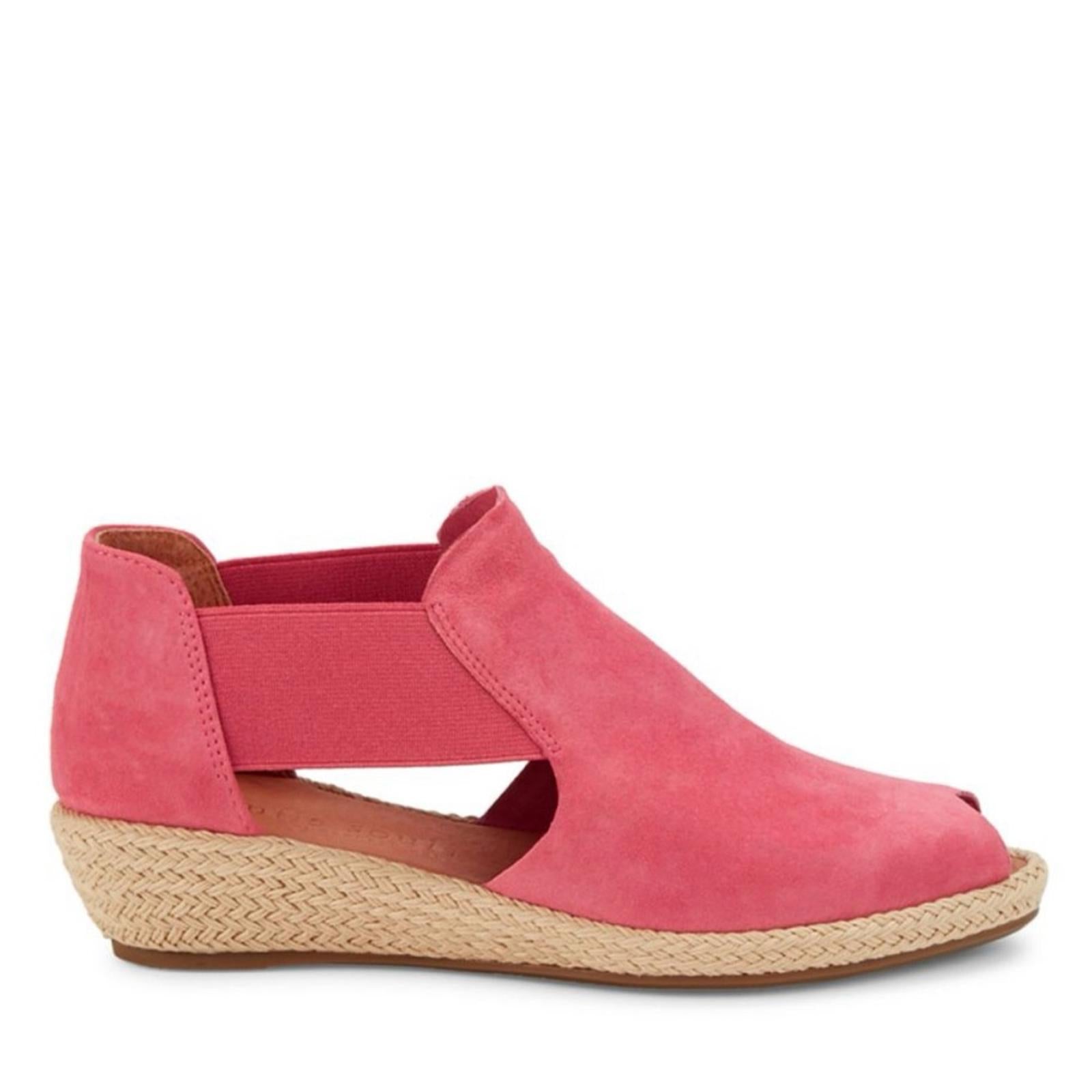 Gentle Soul Noa Elastic Slip-On Leather Wedge Sandals, Size 5 New in Box $199