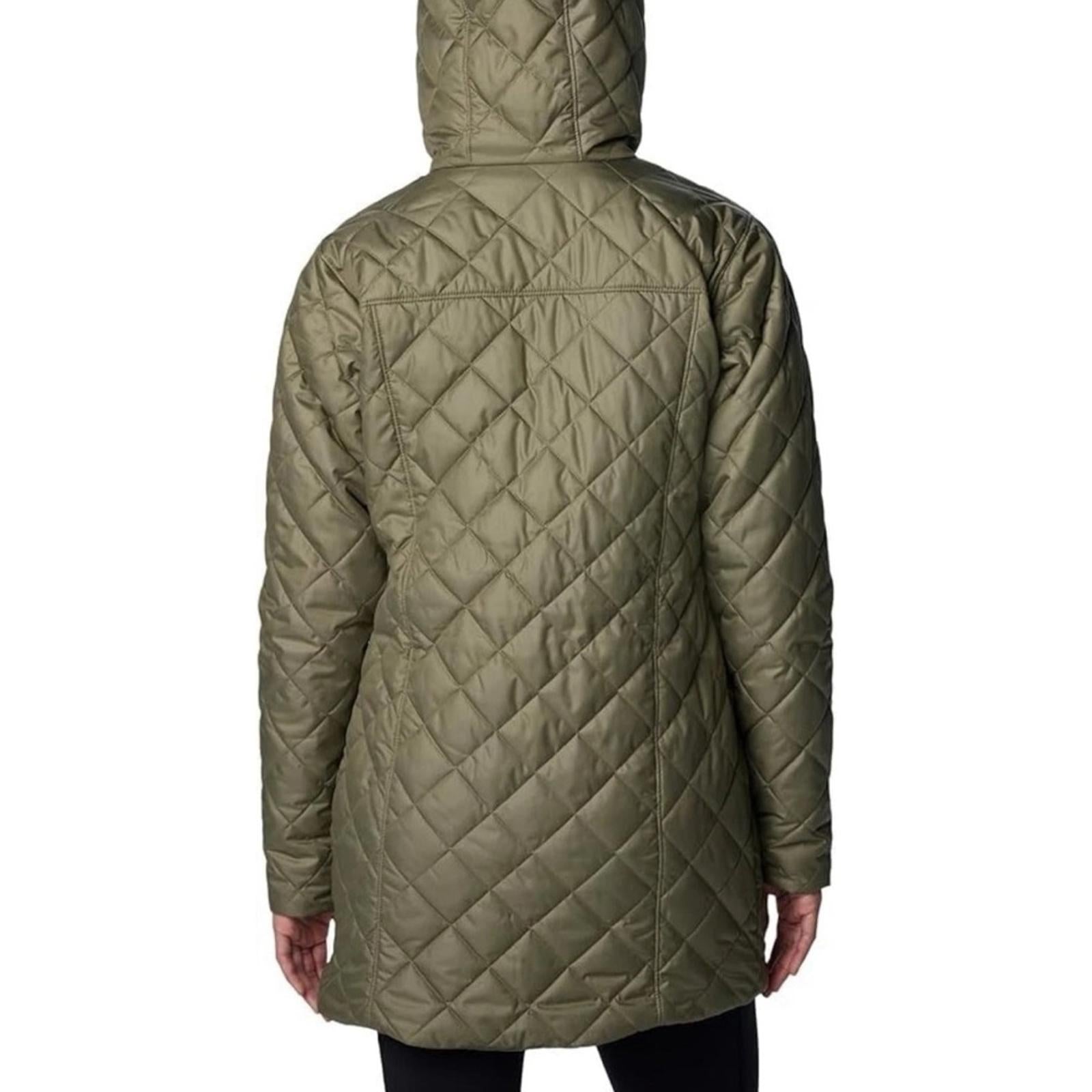 Columbia Copper Crest Hooded Fleece-Lined Mid-Length Coat in Green, NWT, Size S