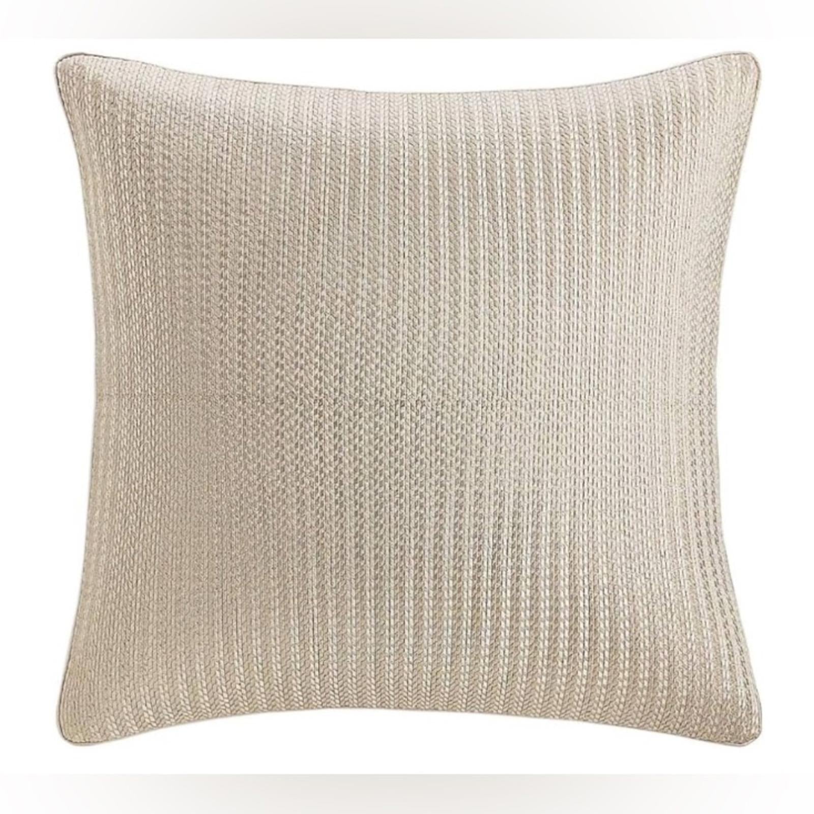 Hudson Park Collection Deco Step Jacquard European Sham in Candela, New w/Tag