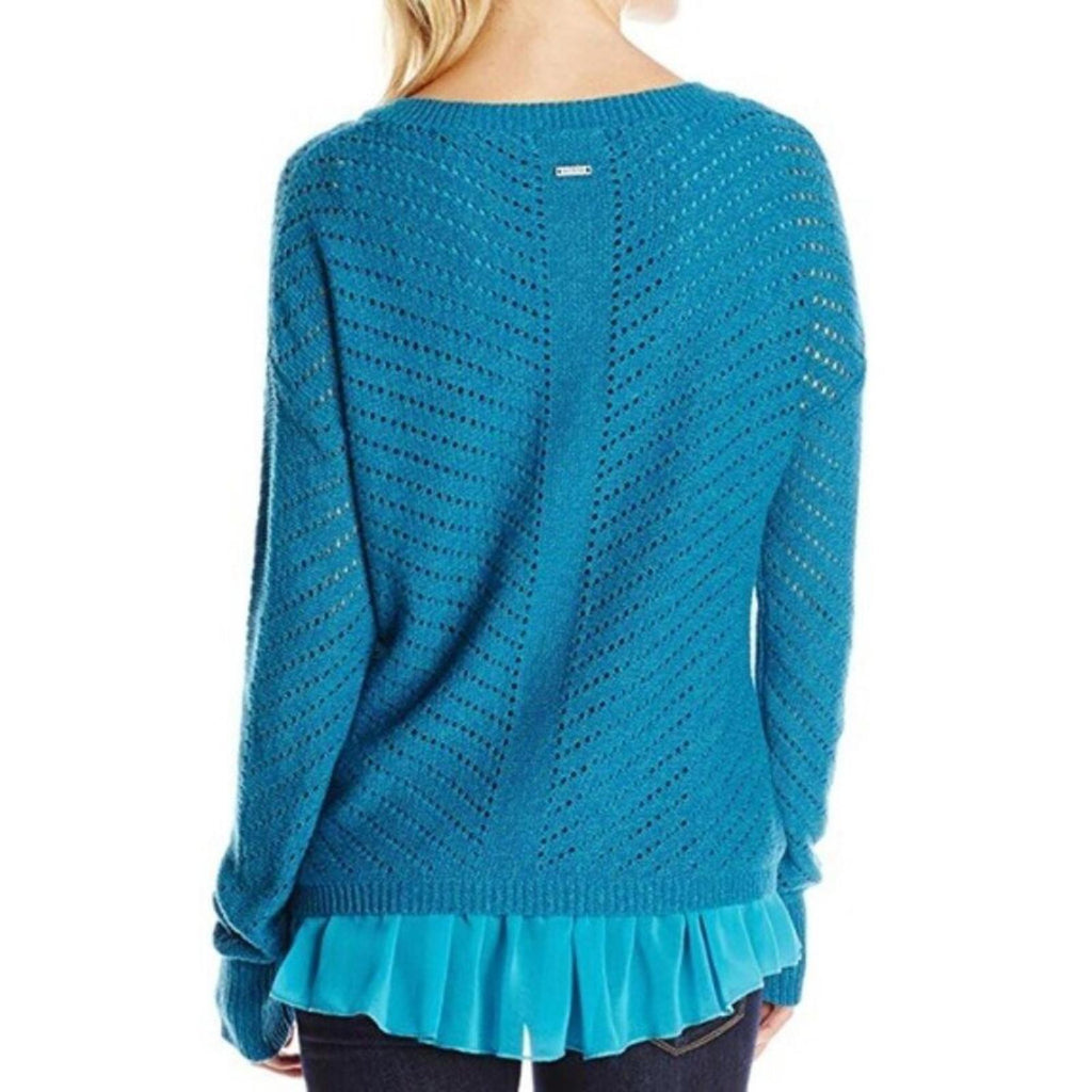 Prana V-Neck Sweater in Mosaic Blue, Size S New with Tag