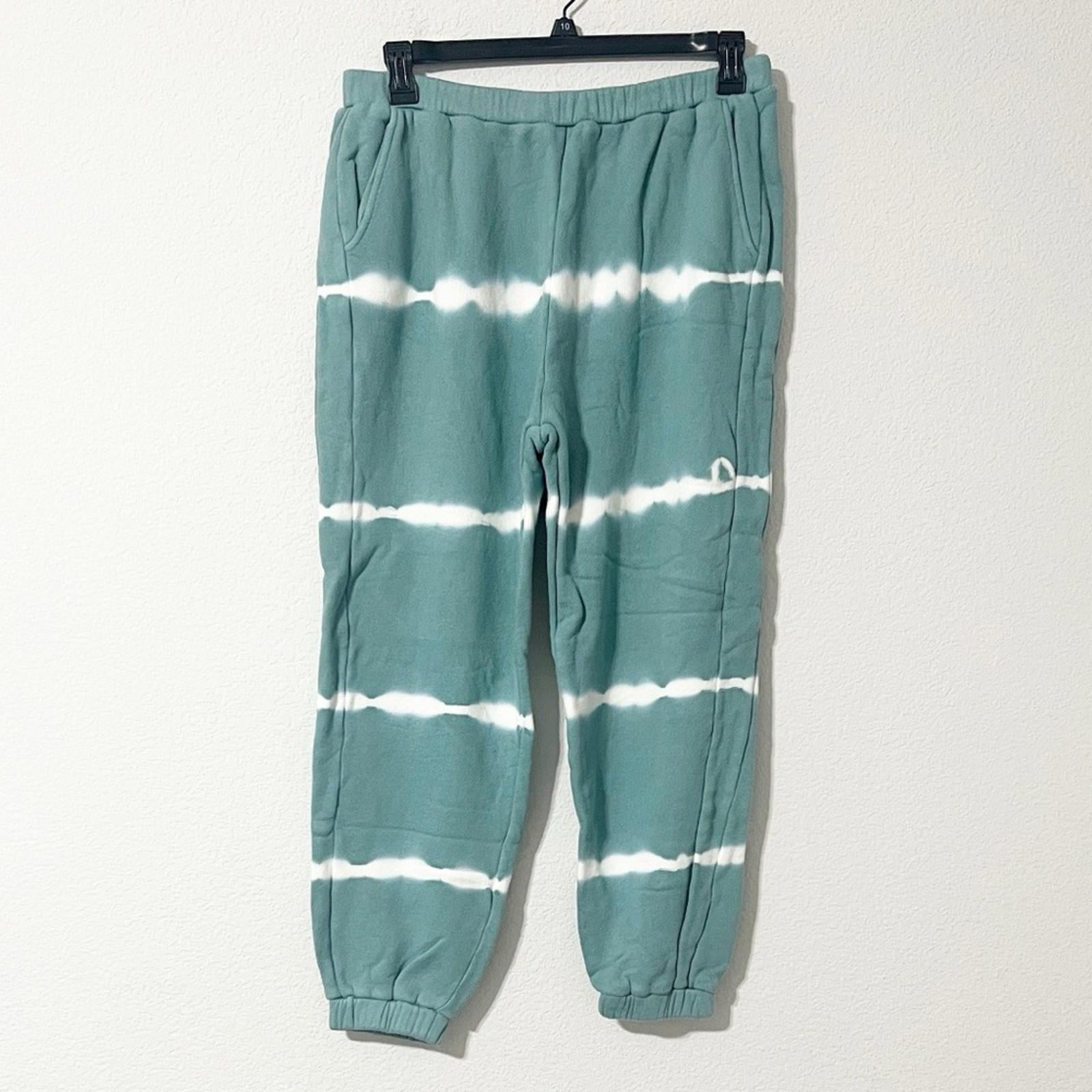 DOLAN Anthropologie Sage/Cloud Tie-Dye Jogger Pants, Size XL, NEW