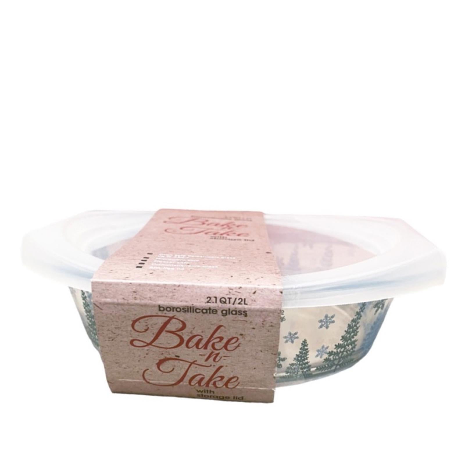 Tabletops Bake and Take Borosilicate Glass w/Storage Lid 2.1QT/2L New w/Tag