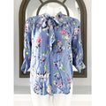 Polo Ralph Lauren Floral Neck Tie Blouse Size XS EXCELLENT!
