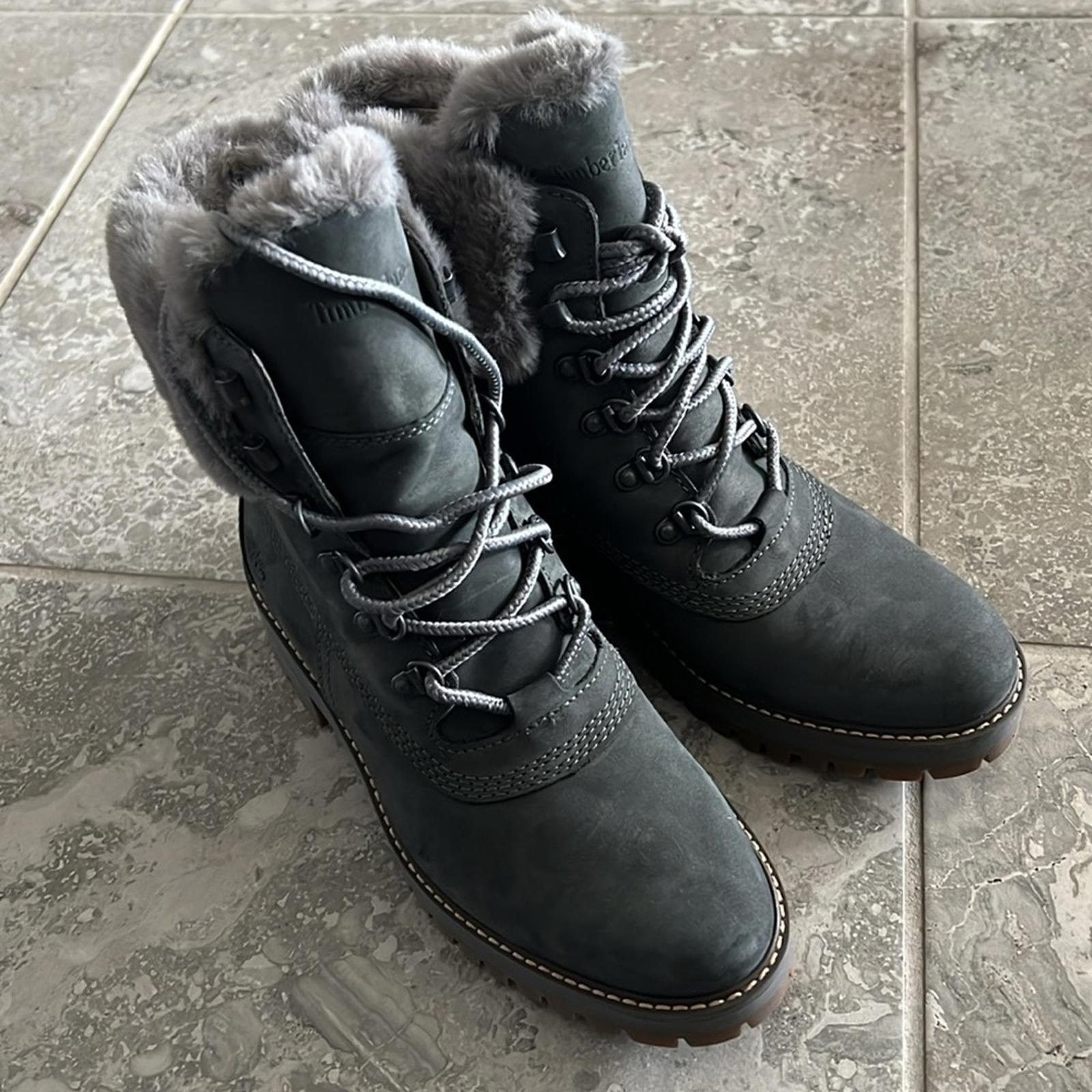 Timberland Courmayeur Valley Waterproof 6” Boots in Med Grey, Size 8 NEW in Box