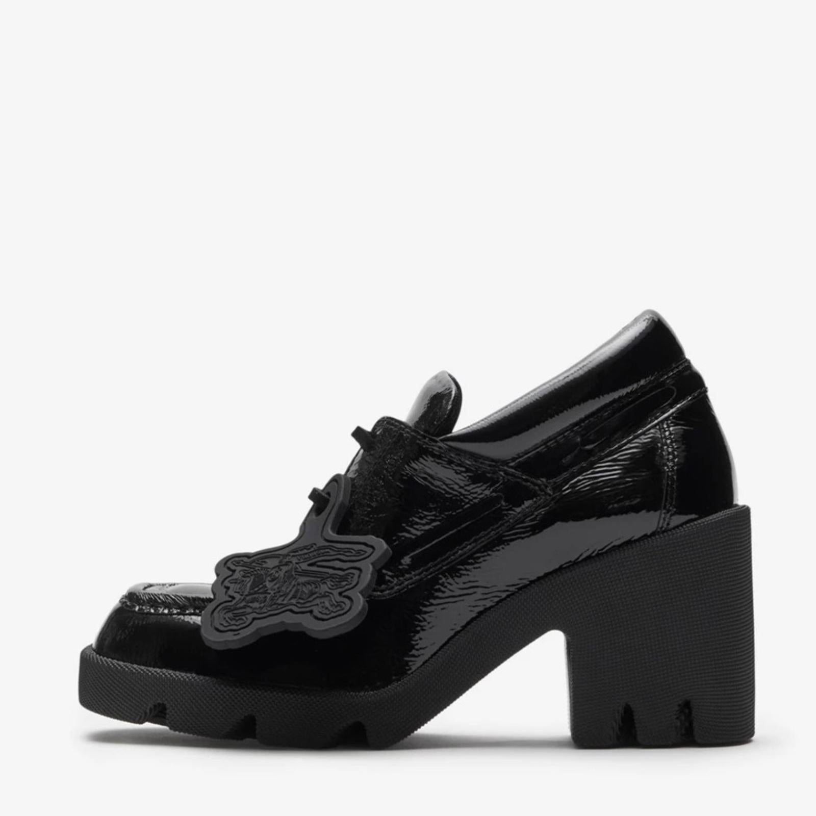 Burberry Leather Stride Loafers in Black, Size 37.5 NEW in Box w/DustBag $1150