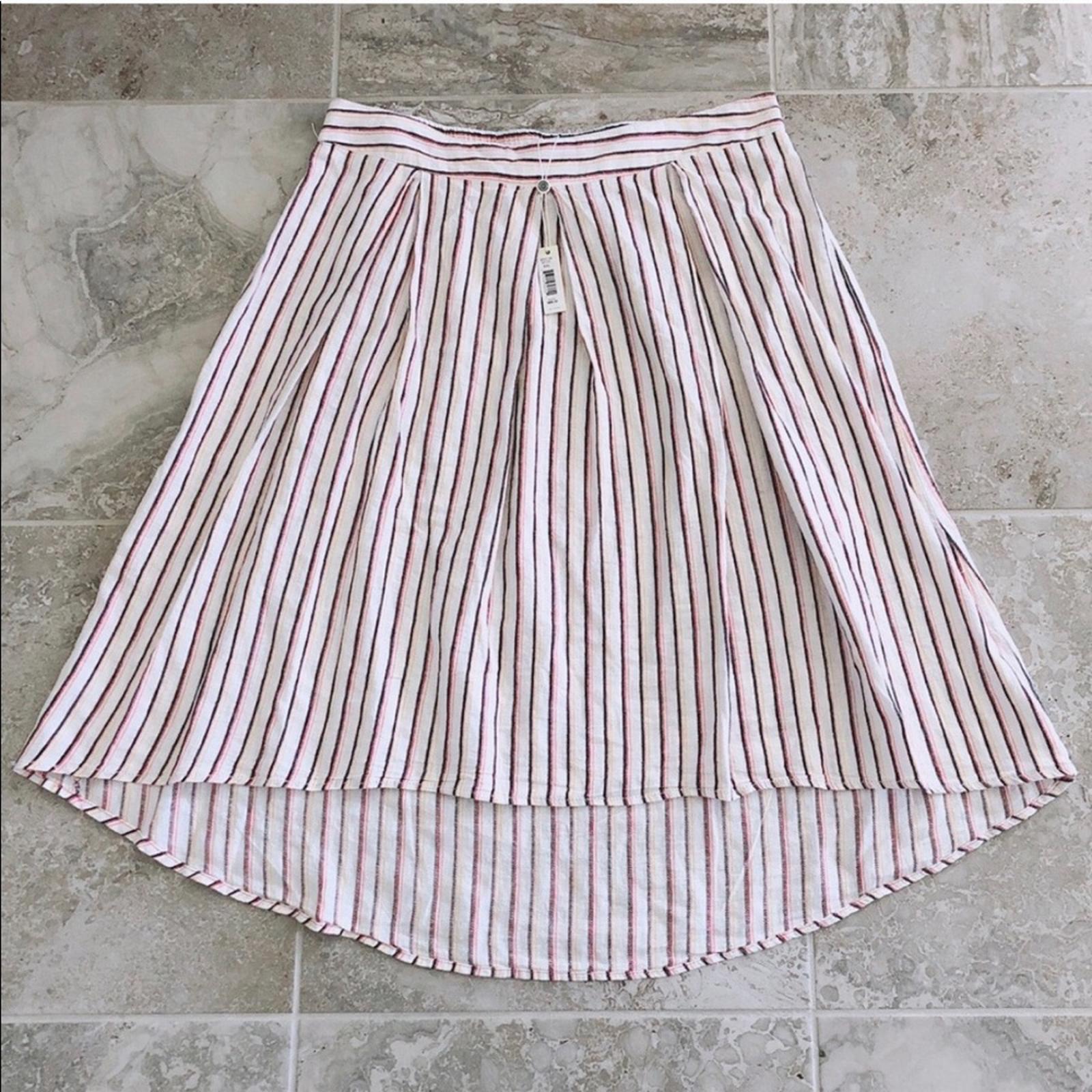 NEW Max Studio Linen-Blend Hi-Low Midi Skirt, Size XXL, New w/Tag