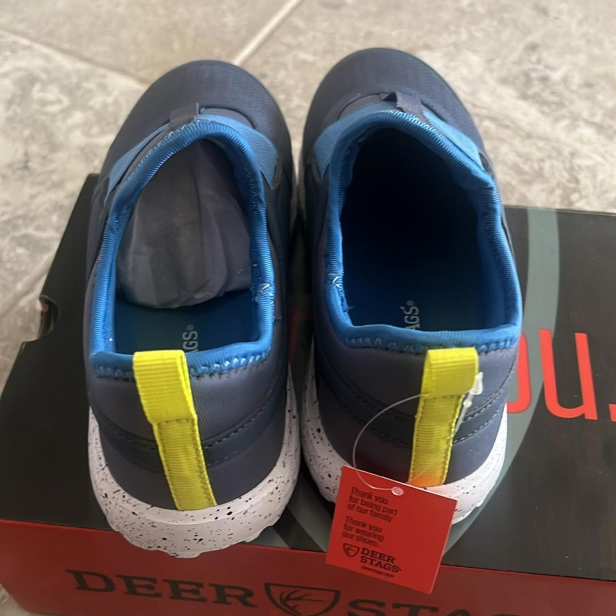 Deer Stags Galaxy Jr Speckled Navy Sneakers, Boy’s Size 3
