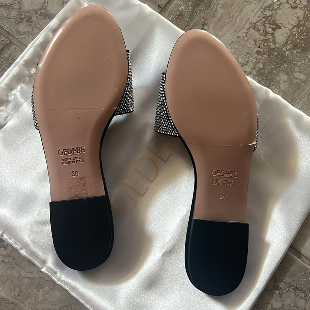 Gedebe Women's Cassis Embellished Slide Sandals, Size 38 New in Box $725