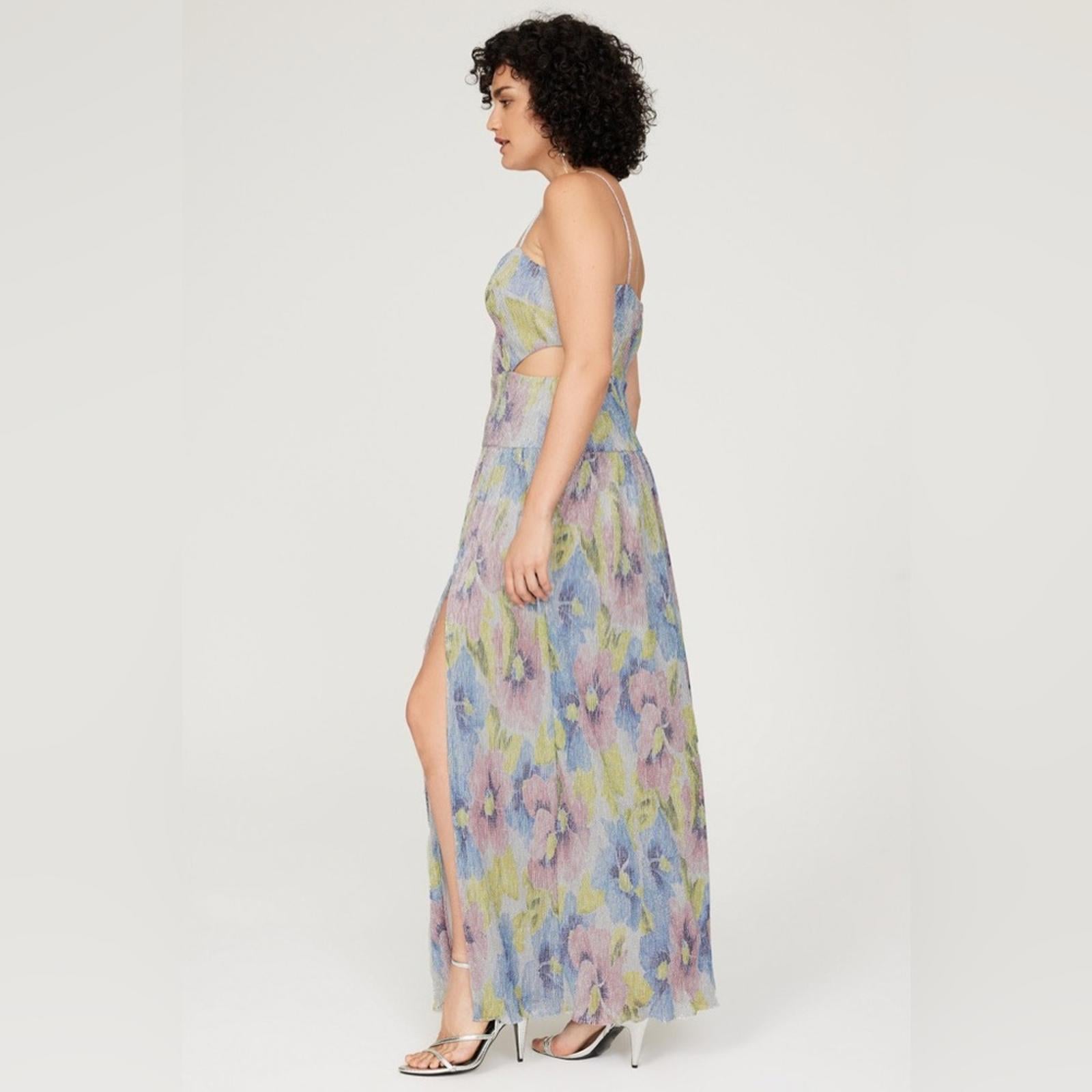 Liv Foster Printed Cutout Pleat Front Dress, Size 10 New w/Tag Retail $295