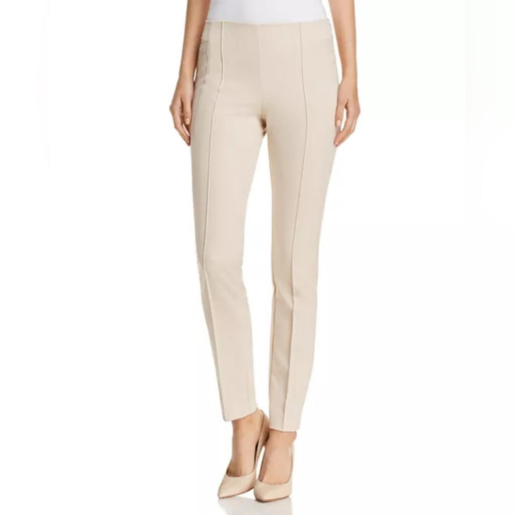 Lafayette 148 New York Acclaimed Stretch Gramercy Pants in Sand, NEW, Size 16