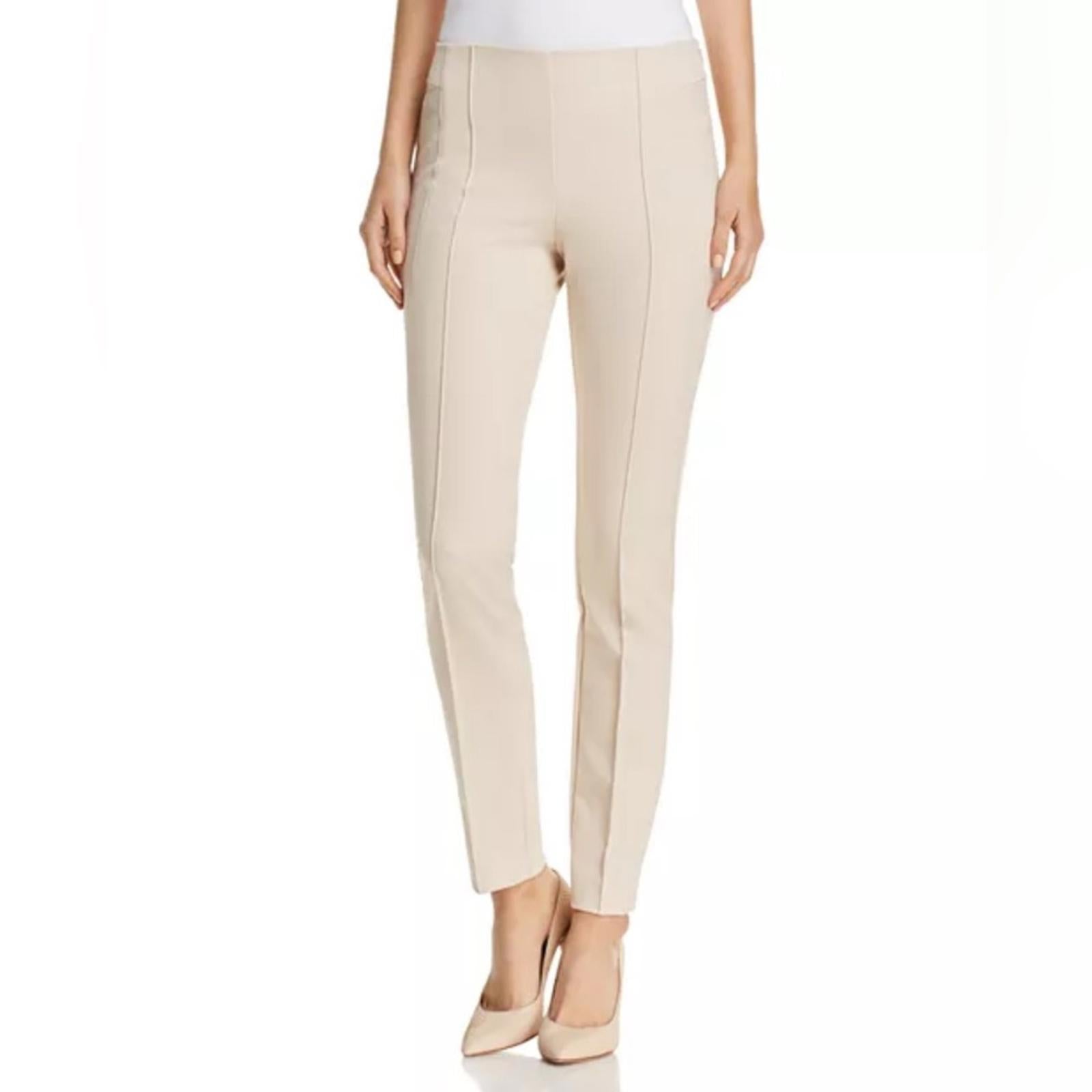Lafayette 148 New York Acclaimed Stretch Gramercy Pants in Sand, NEW, Size 16