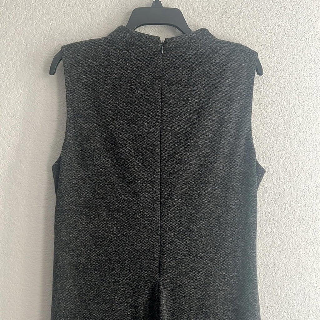 Lauren Ralph Lauren Charcoal Sleeveless Midi Dress, Size 14