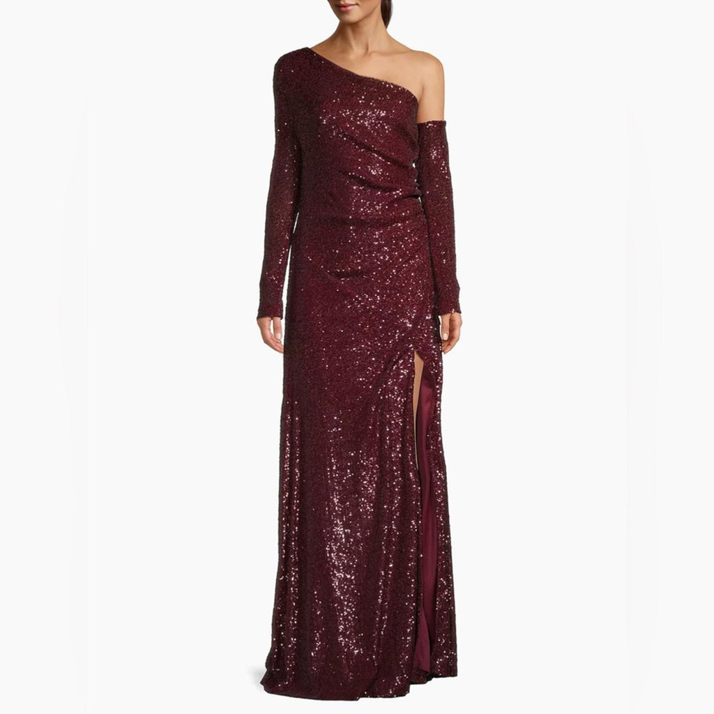 Donna Karan New York Social Occasion Asymmetric Sequined Gown, Size 4 NEW $595