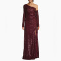 Donna Karan New York Social Occasion Asymmetric Sequined Gown, Size 4 NEW $595