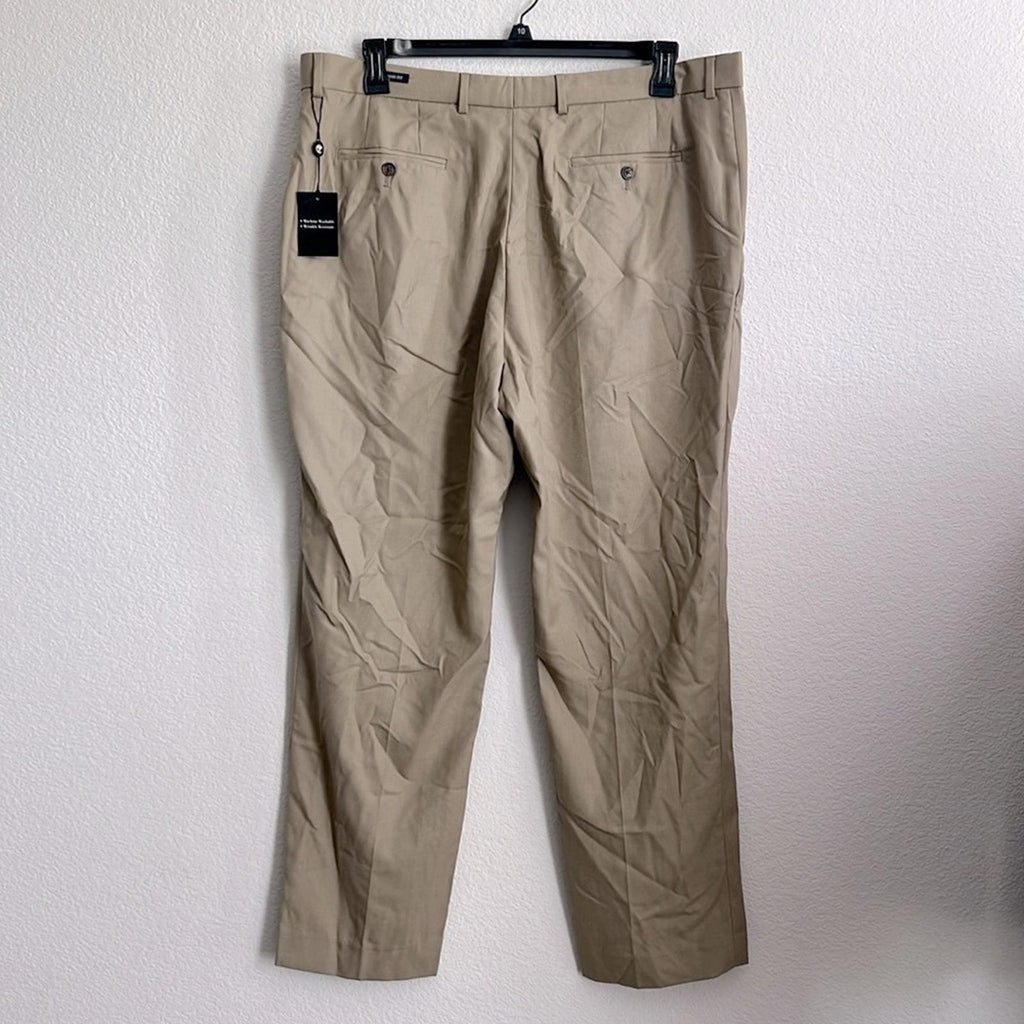 Joseph & Feiss Men's Khaki Chinos Wool-Blend, NWT, Size 40 X 30