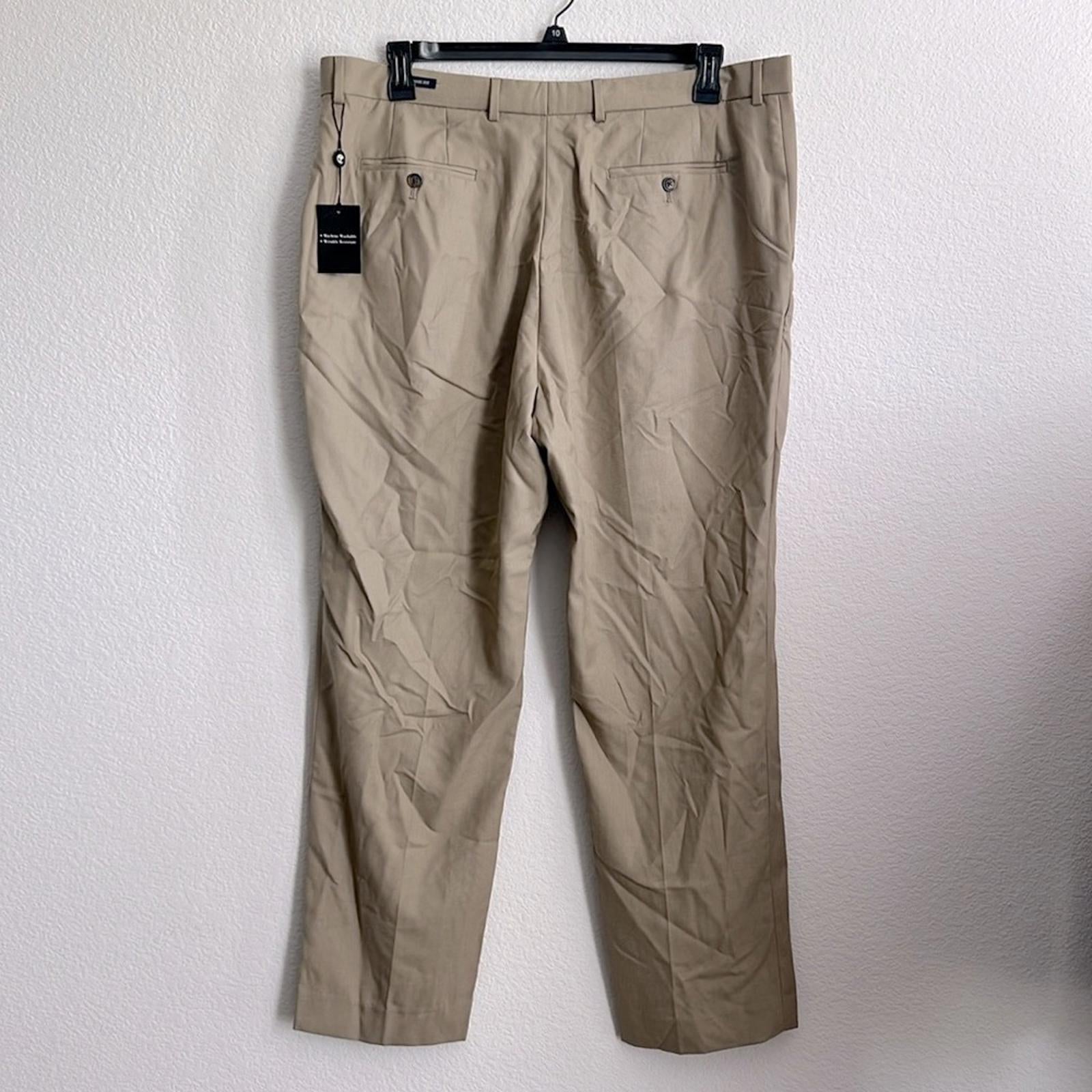 Joseph & Feiss Men's Khaki Chinos Wool-Blend, NWT, Size 40 X 30