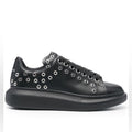 Alexander McQueen Oversized Eyelet Detail Sneakers in Black, Size 42 NEW in Box