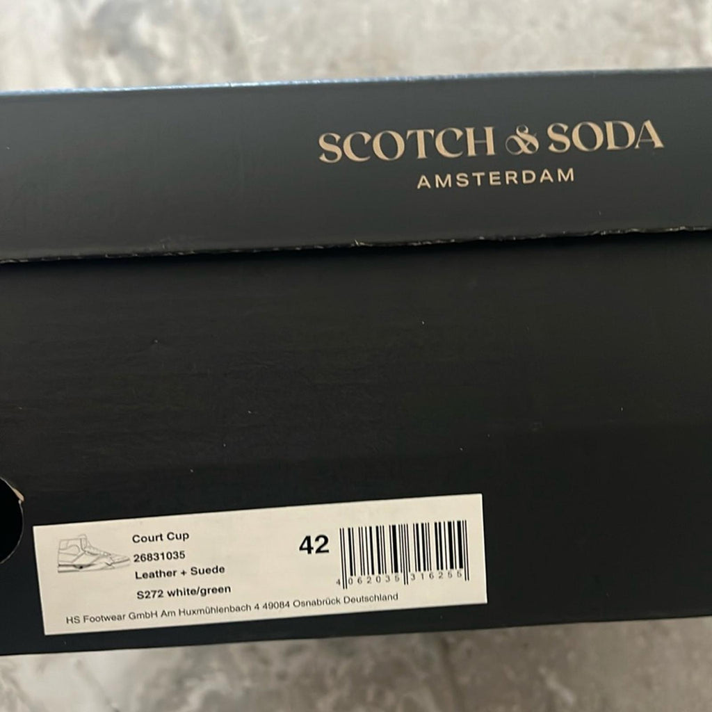 Scotch & Soda Court Cup Hi-Top Sneakers, White Size EU 42 | US 9 New in Box