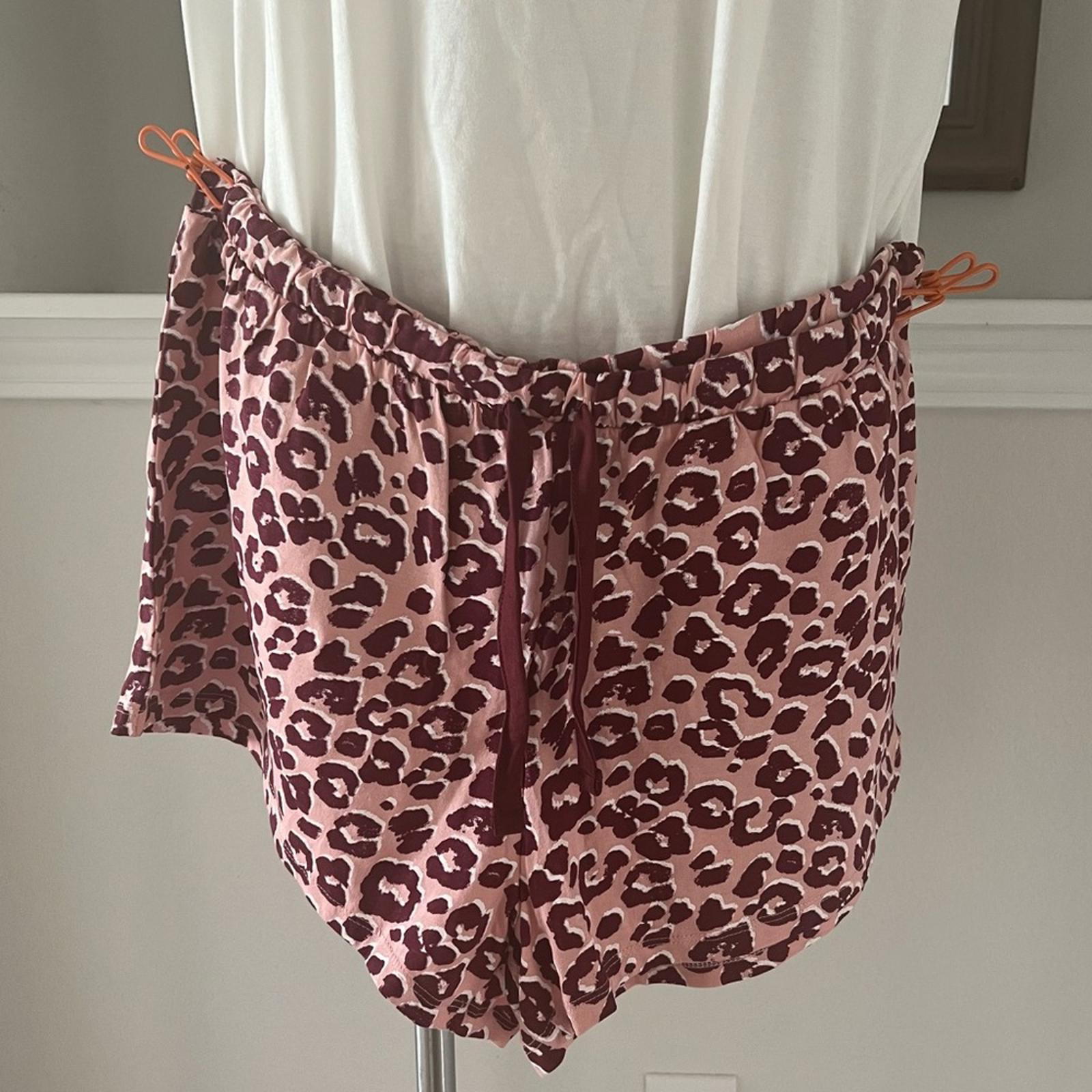 Next 2-Pc Pajama Set Follow Your Dreams Top & Shorts Animal Print Size L NWT