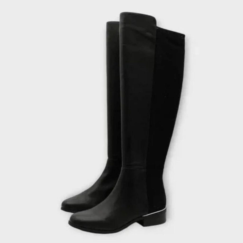 Alfani Ludlowe Black Leather Over-The-Knee Boots, Size 5.5 New in Box $169.50