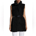 Theory Visterna B. Faux-Fur Vest Black, Size S Retail $395 (Excellent Condition)