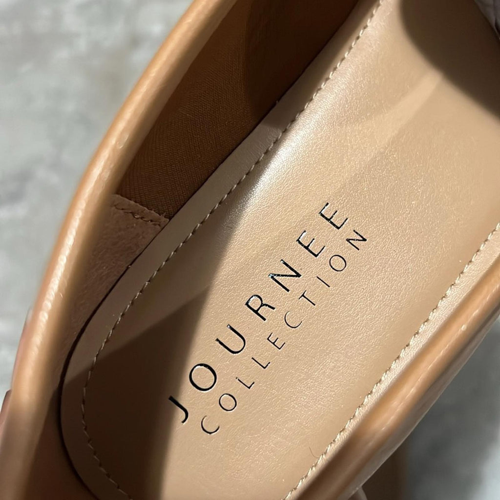 Journee Collection Mizza Slip-On Loafers in Tan, Size 12 NEW in Box