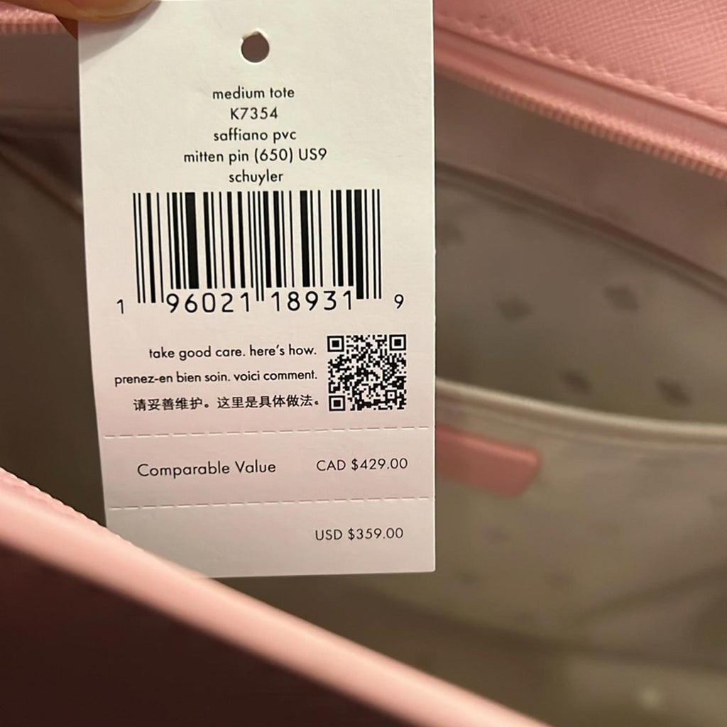 NEW Kate Spade Schuyler Medium Tote in Mitten Pink, New w/Tag & Dust Bag $359