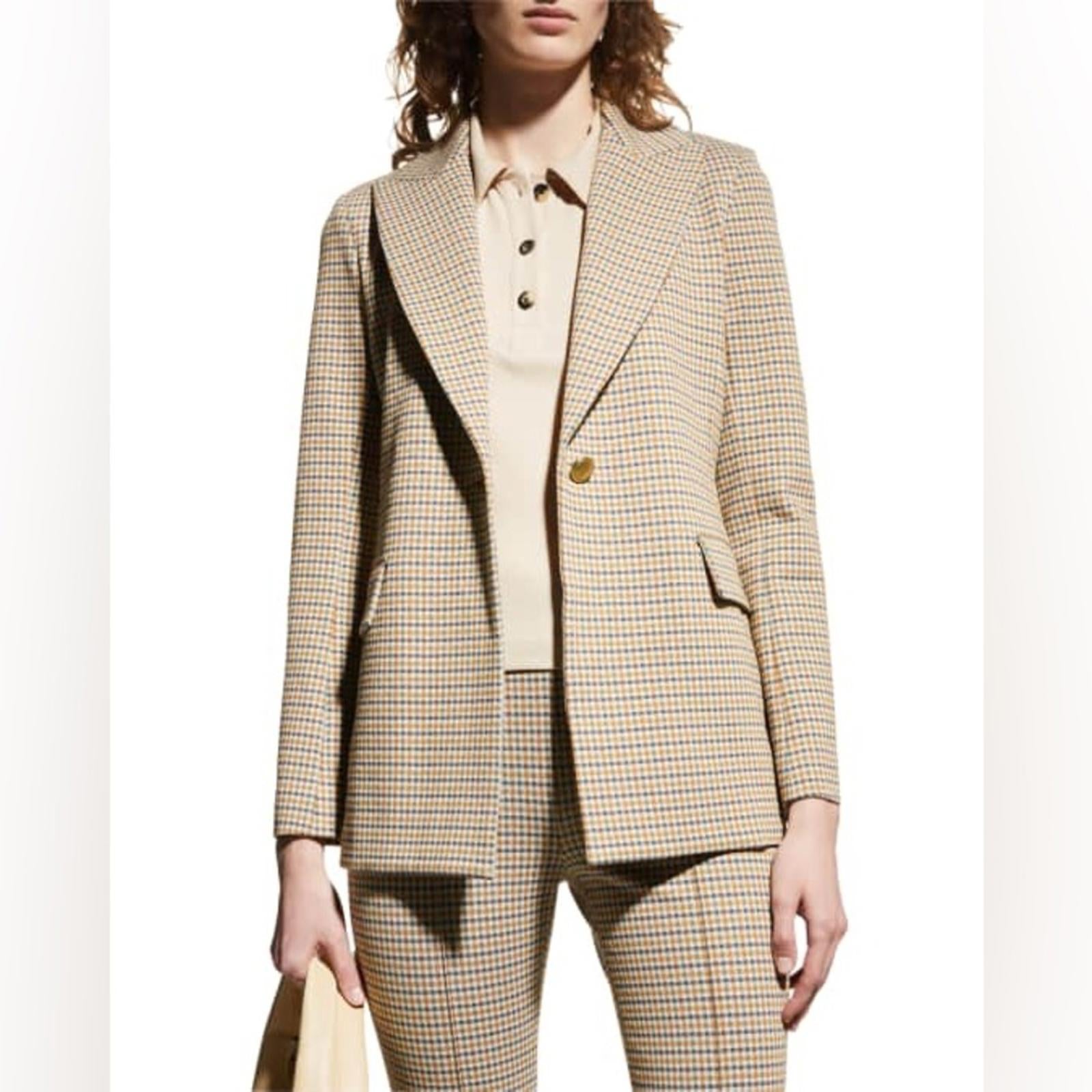 Rosetta Getty Two-Button Tailored Wool Blazer, Size 10 New w/Tag Retail $1695