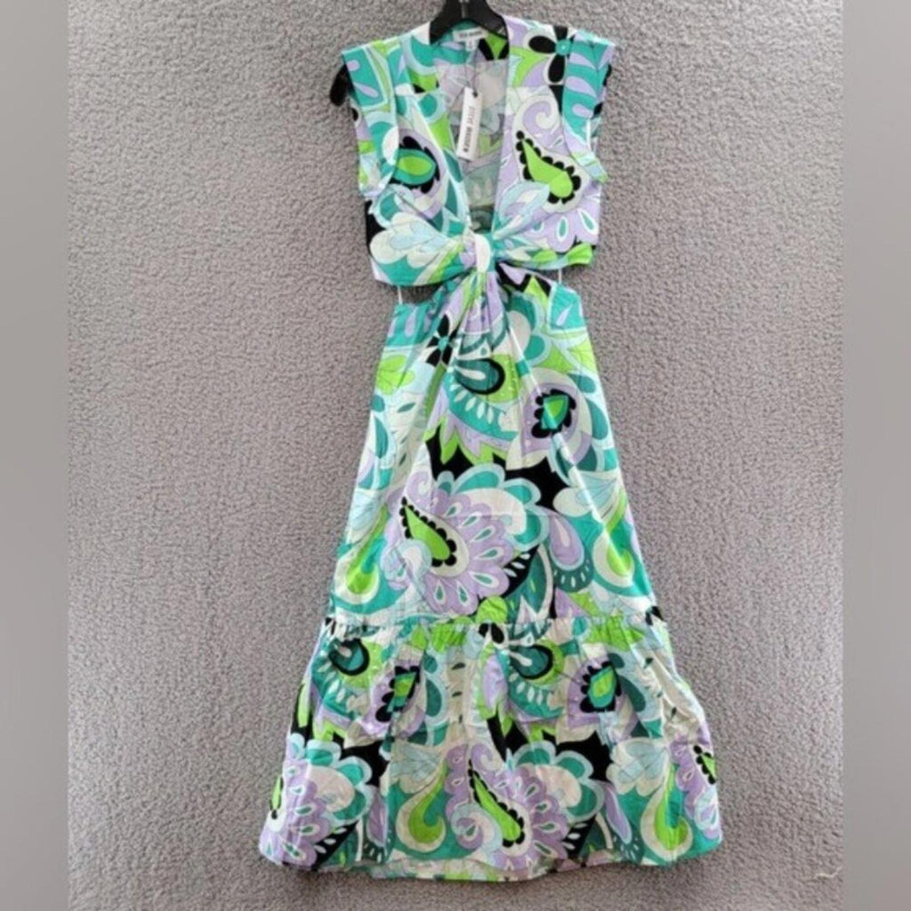 Steve Madden Amanda Cutout Midi Dress, Multi Size XL New w/Tag