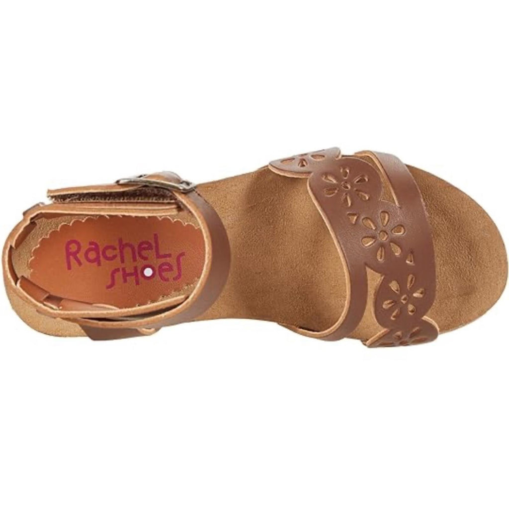 NEW Rachel Shoes Makenna Wedge Sandals, Brown Size 3M New w/o Box