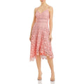 Eliza J. Asymmetric Hem Lace Dress in Pink, Size 12 New w/Tag