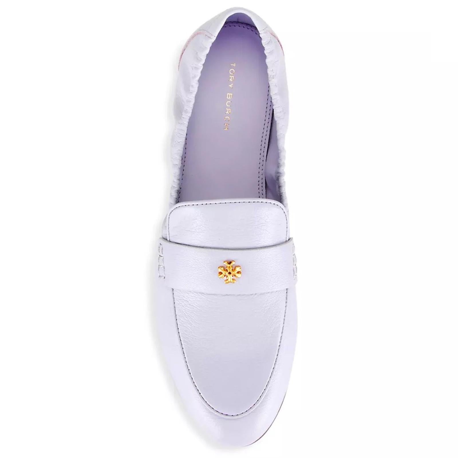 Tory Burch Ballet Leather Loafer in Lavender, NEW, Size 8